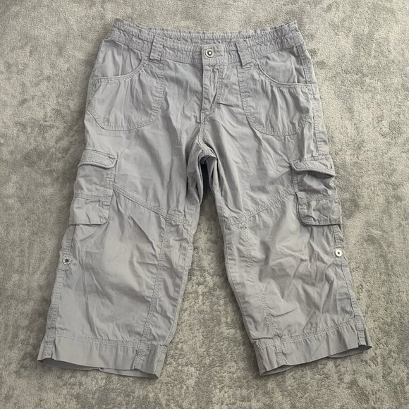 Kuhl ShortsWomens 8 Gray Kontra Capri Hiking Convertible Roll Up 6120 Gorpcore - Picture 1 of 12